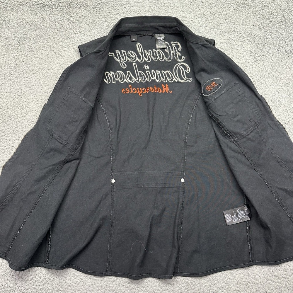 Harley-Davidson 99160-10VW Womens Size XL Sleeveless Woven Shirt Motorcycle Vest - Picture 8 of 12